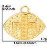 10pcs/Lot Gold Color 3D Dragon Heart Charm Sun Evil Eye Cross Stainless Steel Pendants For Jewelry Making Supplies DIY Earrings