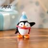 Miniature Figurines for Micro Landscapes Handmade Glass Christmas Mini Figurines, Cute Gnome Penguin Statues, Small Decorative Accents Moss Terrariums