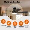 Konoha Ceiling Fan Light with Remote Control - Straight Blade, Flush Mount, 85-265V Wide Voltage Electric Fan.