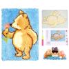 3D Latch Hook Rug Kit DIY Handcraft Rug Beginner Making Kit 3D Bear/Owl Shaped Pattern Segment Embroidery Pillow Sofa Cushions