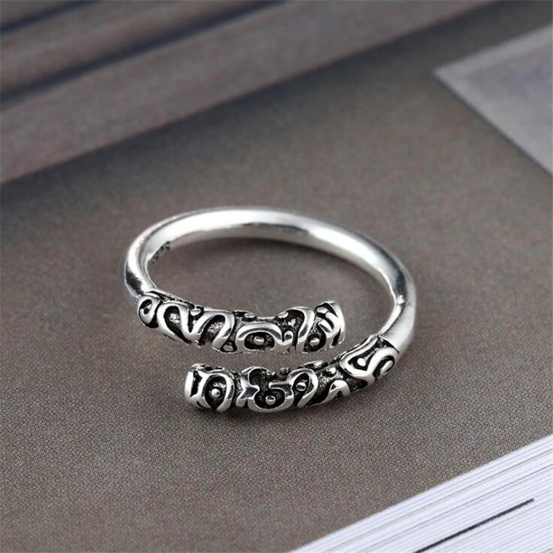 New Creative Gold Hoop Stick 925 Sterling Silver Jewelry Wukong's Weapon Simple Personality Women Gift Opening Rings R344