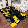 Retro Sports Car Yellow Design Suitable As a Non-slip Mat for the Living Room or Bedroom Sofa