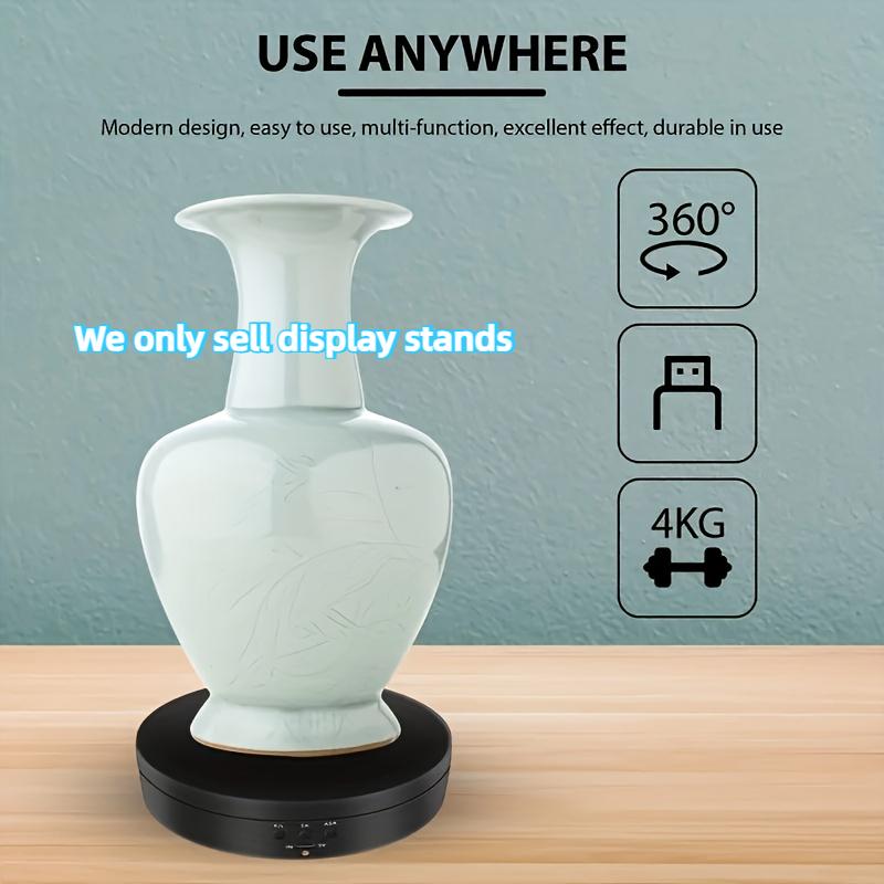 

Вращающаяся подставка для дисплея 360 градусов Моторизованный вращающийся поворотный стол с USB-шнуром питания для фотопродукции и выставок