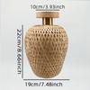 Rural Style Bamboo Lantern Pendent Light Natural Rattan Wicker E27 Bulb Chandeliers Ceiling Lamp Restaurant Home Decor