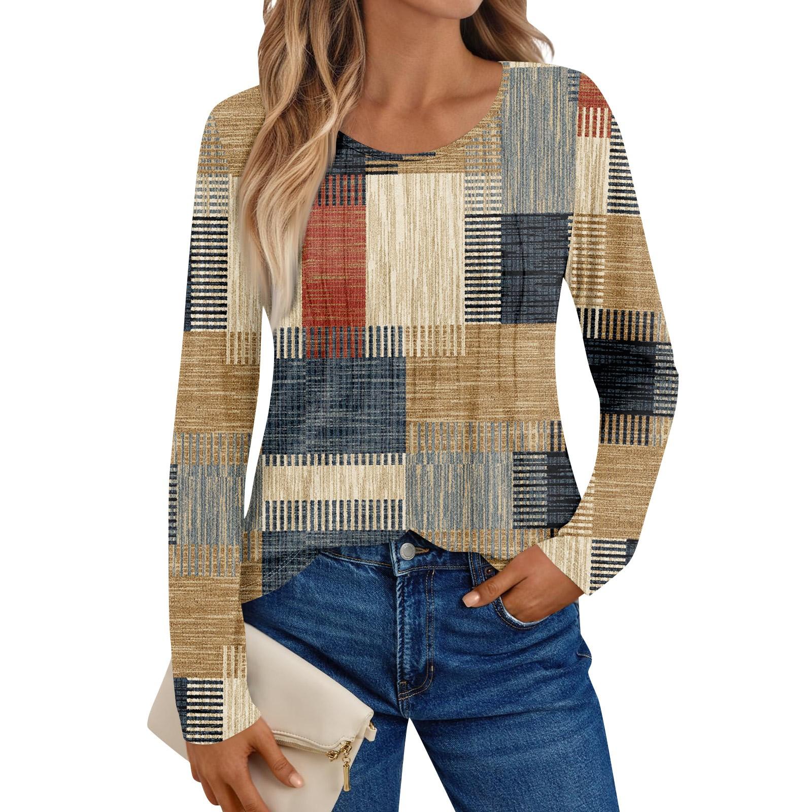 

Женские рубашки с длинным рукавом, графические футболки, повседневные базовые топы, пуловеры XL арбуз красный