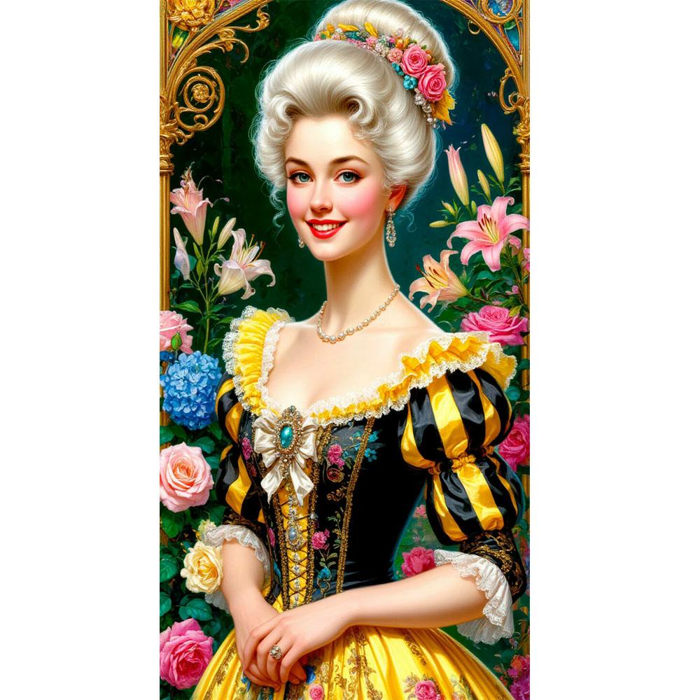 Large Size Mosaic DIY Full Diamond Painting Kits Art Beautiful Aristocratic Girl Picture Embroidery Cross Stitch Rhinestones