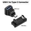 180-градусний U-подібний USB-C адаптер, Type-C Male to Female 20 Гбіт/с PD140W Конвертер швидкої зарядки для Asus ROG Ally, консолі NS Switch