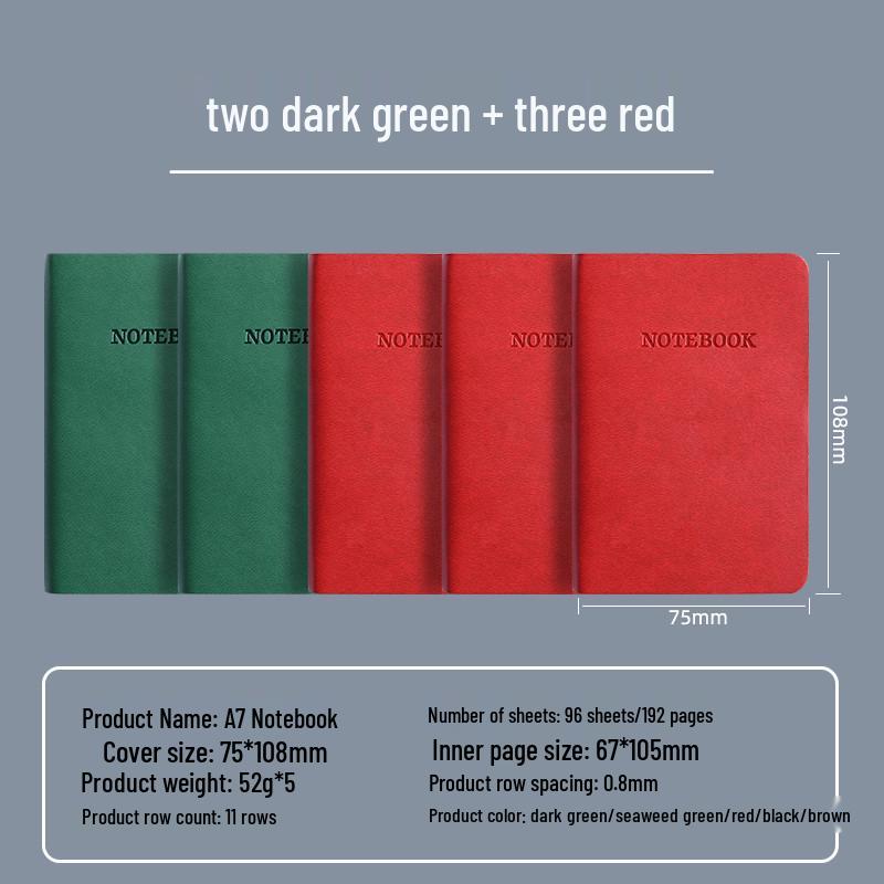 A7 Mini Tragbares Taschennotizbuch für Krankenschwestern und Ärzte