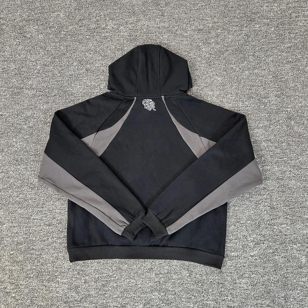 Trendiger Mertra Logo-Stick Colorblock Hoodie, Mit Samtfutter, Unisex, Herbst/Winter Warmes Sweatshirt.