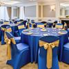 50 Pcs Royal Blue Chair Covers, Polyester Spandex Chair Cover, Stretch Slipcovers for Wedding Party Dining Banquet Flat-Front Chair Covers, Fits Chair