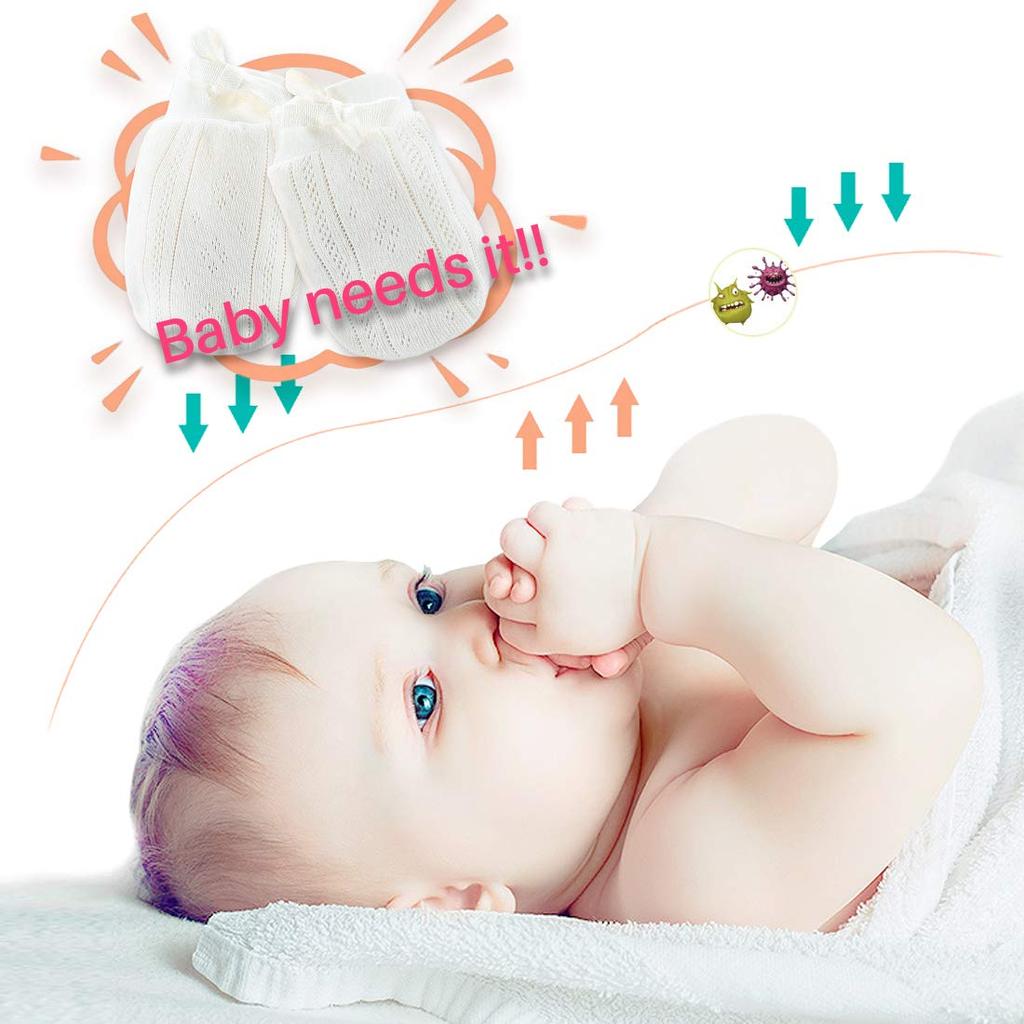 Dziecięce rękawiczki niemowlęce Scratch Baby Baby Newborn Years 3 Pair Set [Kalevel] Mittens, Mesh, Cotton, Protection, Prevention, Clothes, Gift, Gift, 0-1 Old, Popular,