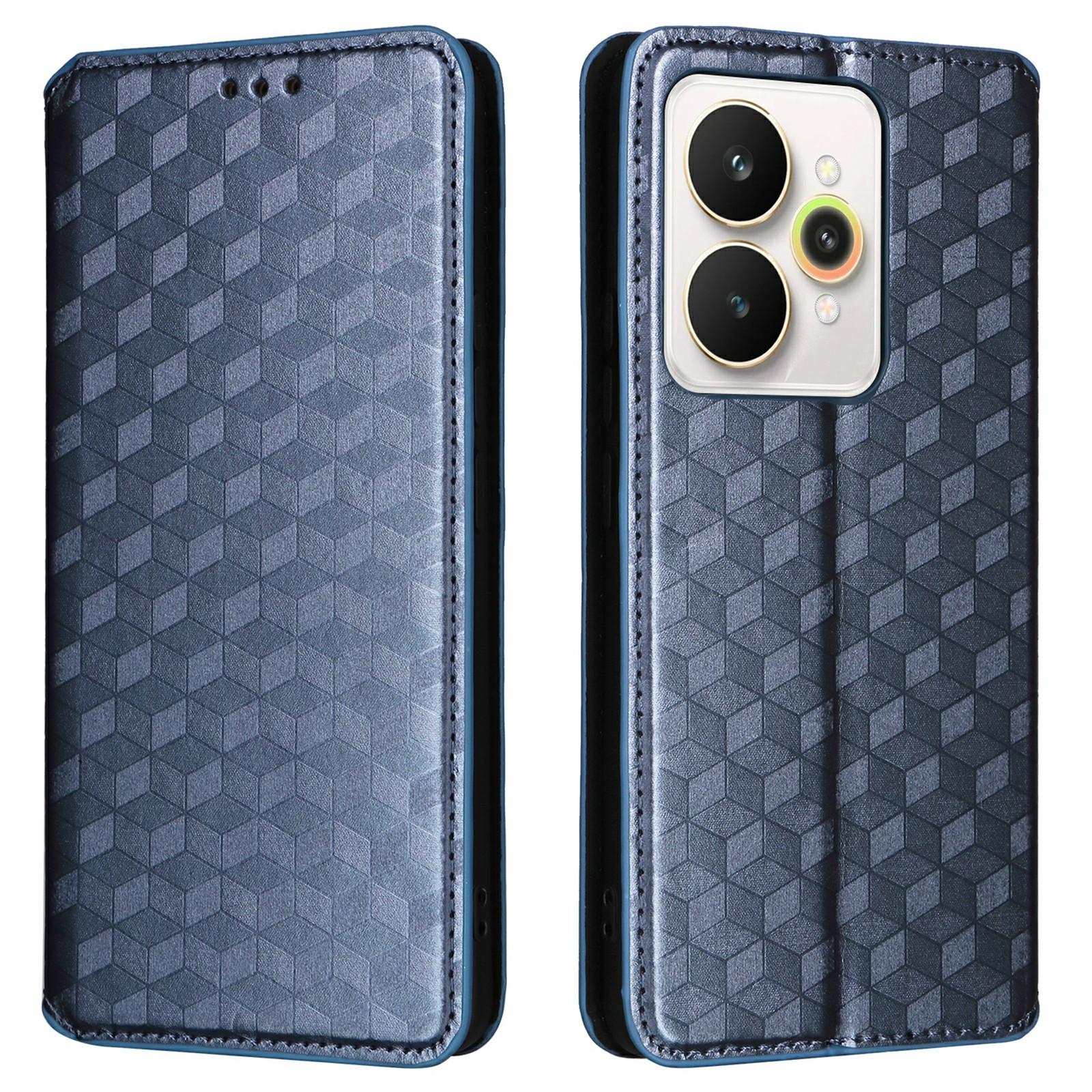 For Realme 15 Pro 5G/15 5G Case Wallet Rhombus Imprinted Leather Phone Cover D