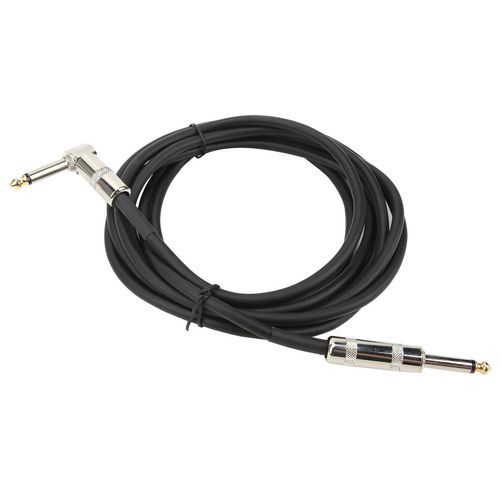 Guitar Cable Right Angle to Straight 6.35mm Audio AMP Cord for Professional Stage Playing