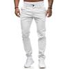 Men European Style Solid Color Loose Casual Long Trousers