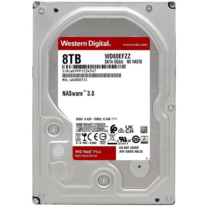 Western Digital Red Plus NAS Hard Drive 8TB