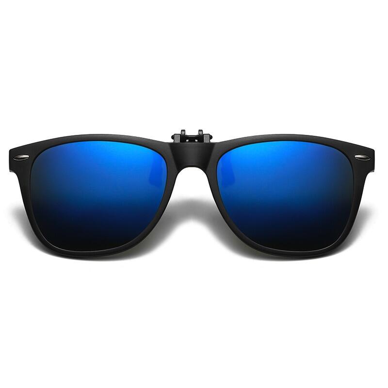 Mirror Flip Up Clip on Sunglasses Men Clips Color Shift Sun Glasses Driving Fishing Eye Wear Night Vision Lens Glasses Premium