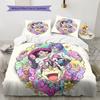 Anime Easter Pokemon Pattern Bedding Quilt Set Quilt Cover Pillowcase Home Decoration Birthday Gift (1 * duvet cover + 2 * pillowcase, without core)