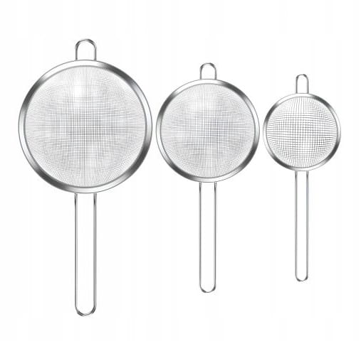 Set Of 3 Kitchen Strainers Of Different Sizes