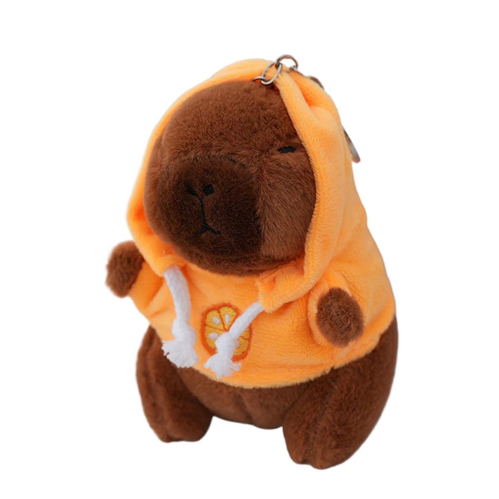 Lovely Cartoon Capybara Plush Toy Doll Keychain for Bag Hanging and Car Decoration Bag Hanging Ornament