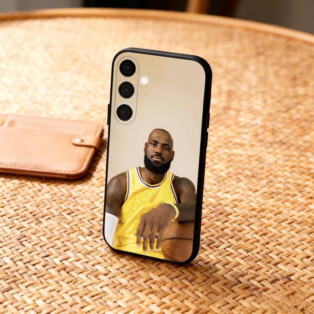 Basketball L-LeBron James 23 Handyhülle Für Samsung A73,A21s,A22,A31,A32,A52,A53,A71,A80,Weiche Schwarze Hülle