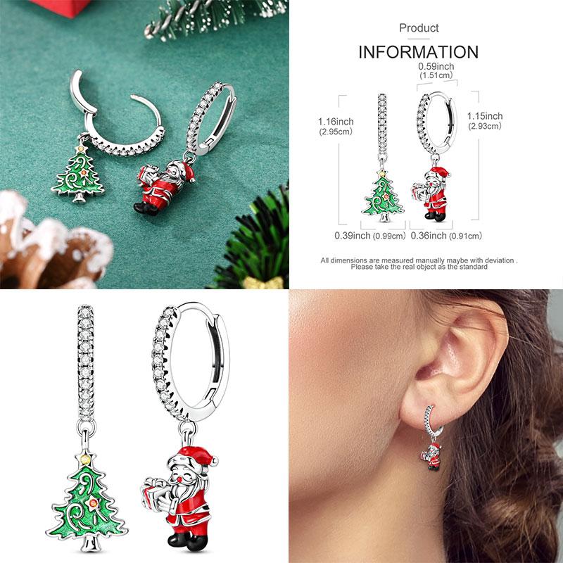New Earrings 100% Genuine 925 Silver Women Hoop Earring Women's Wedding Engagement Girlfriend Wife Birthday Gift