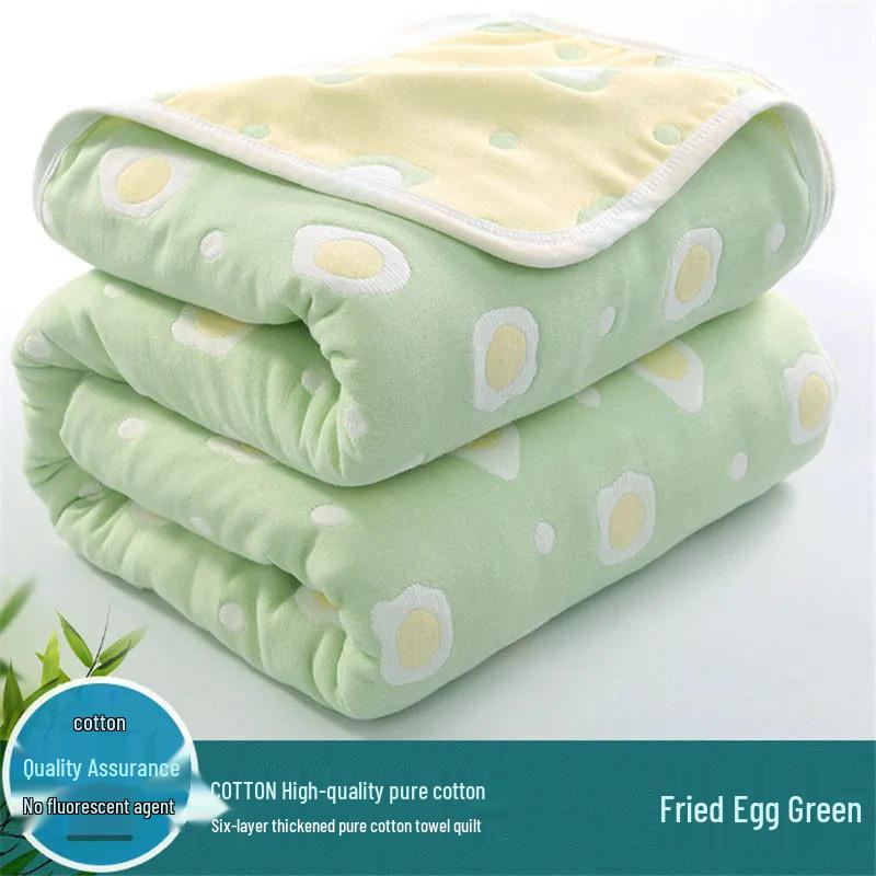 Soft Pure Cotton Gauze Quilt: Baby Swaddle, Stroller & Sofa Blanket