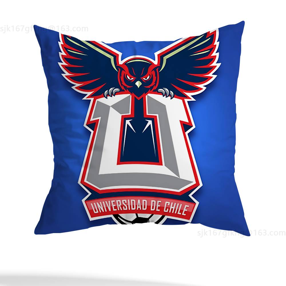 

Chile U-University Pillow Case Anti-dustmite Pillowcase Invisible zipper silky short plush Sofa cushion cover 12x12Inch