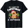 All I Want for Christmas Is A Capybara Xmas Santa Capybara T-Shirt TRU Mens Womens Tank Top Sweatshirt Hoodie Longsleeve 668 Black