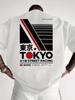 Unisexs Casual Tshirt Tokyo Street Racing Graphic Tees Streetwear Cotton Short Sleeve Tops Summer