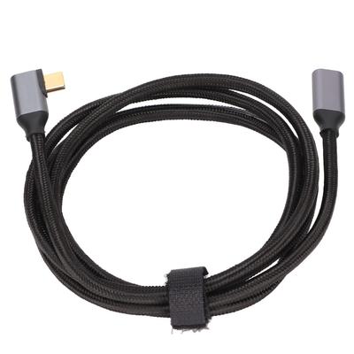Type C Extension Cord 4K Resolution 10Gbps Good Heat Dissipation Right Angle Type C Extension Cable for Tablets Phone