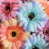 Artificial Silk Gerbera Flowers Wedding Home Decoration Fake Daisy Chrysanthemum Party Home Decoration 3Pcs 6Pcs Batch of 23cm