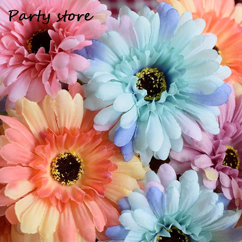 Artificial Silk Gerbera Flowers Wedding Home Decoration Fake Daisy Chrysanthemum Party Home Decoration 3Pcs 6Pcs Batch of 23cm