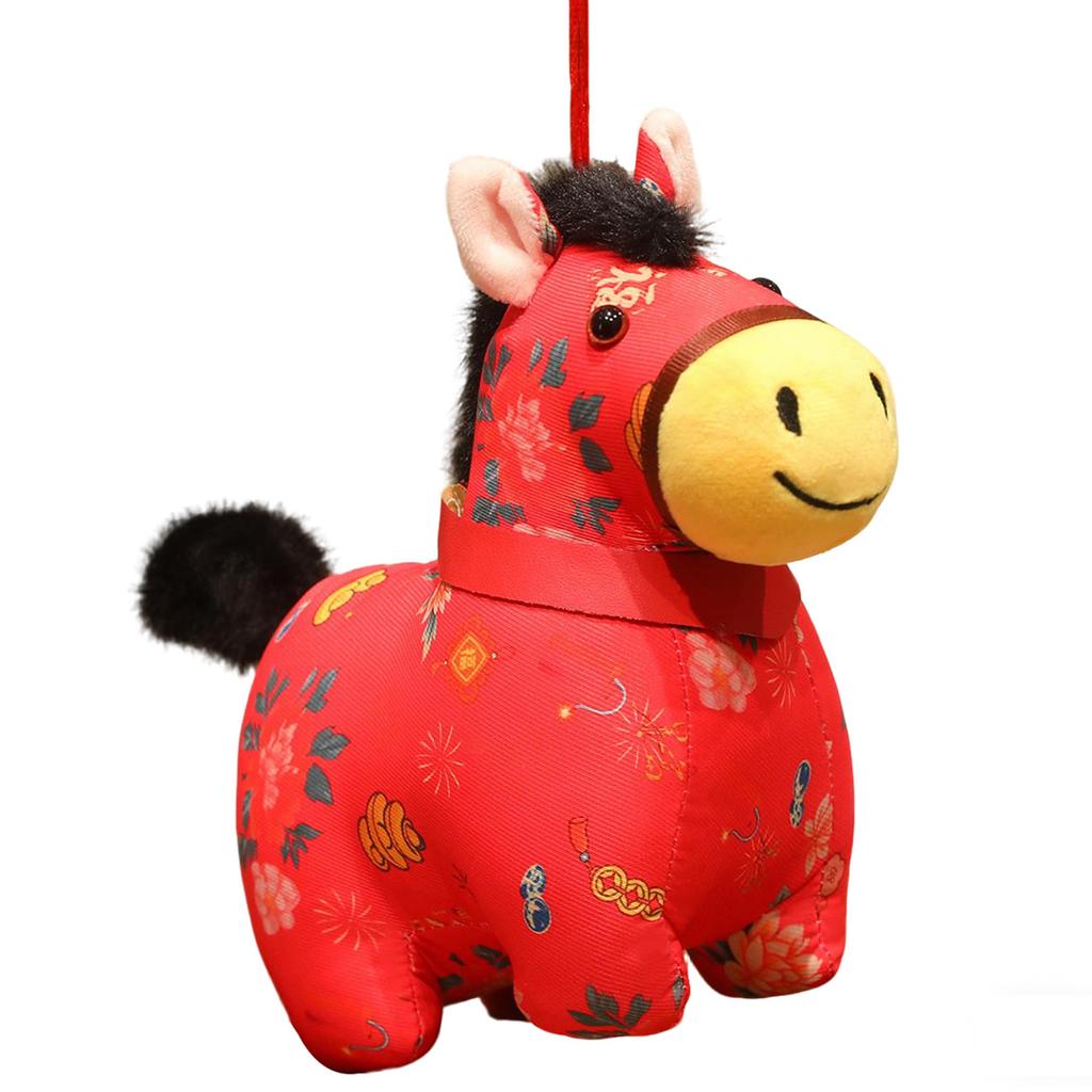 Fabric Zodiac-Horse Plush To Ideal Zodiac-Horse Present For Lunars New Year Charming Home & Office Display