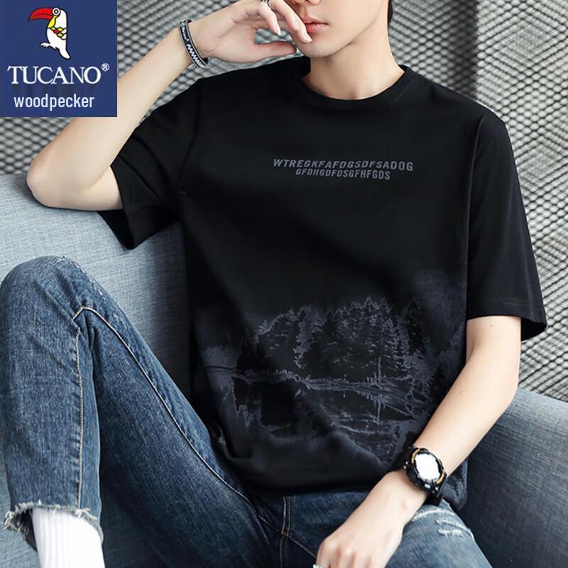Tucano Men's Trendy Printed Round Neck Short Sleeve T-Shirt