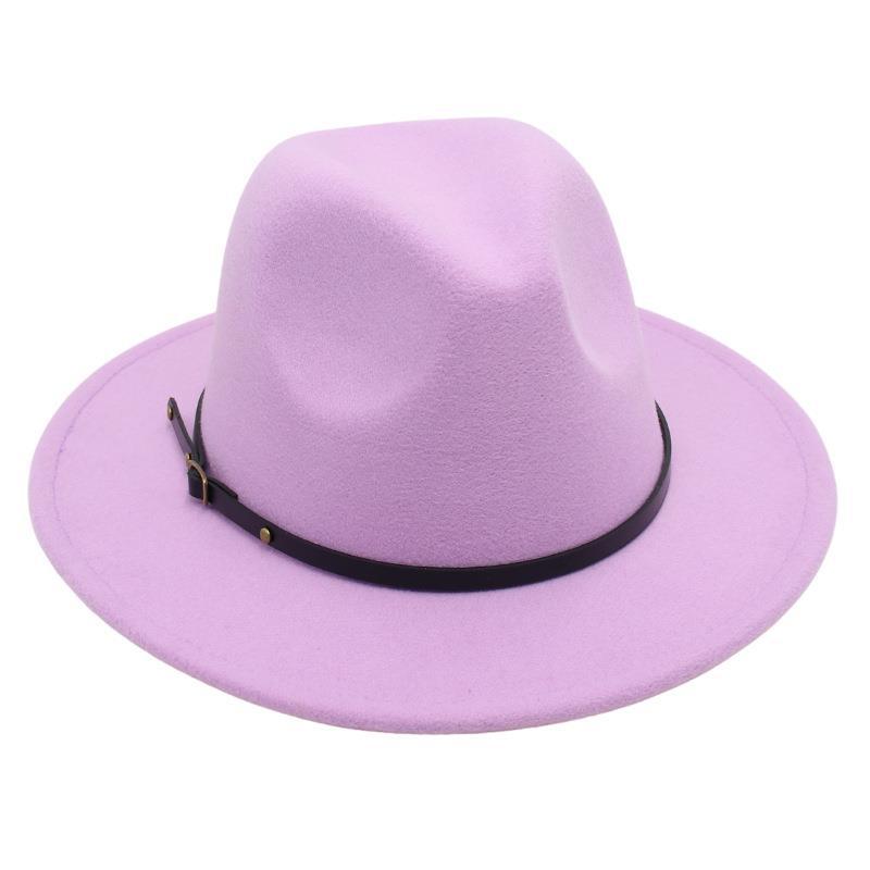Amazon Simple Top Hat Suit British Jazz Hat Men'S And Women'S Felt Hat Foreign Gas Belt Buckle Tweed Hat Jackson