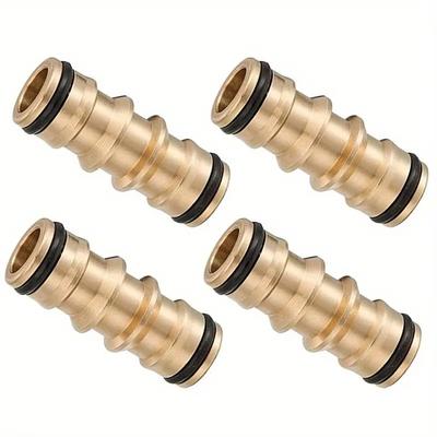 4pcs Brass Pipe Fittings Leak-Proof Seal Quick Connect For Irrigation Watering Garden Pipe Fittings Easy Installation