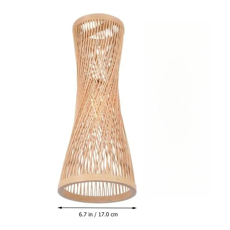 

JOYINLED Rustic Industrial Primary Color Pendnat Light Linear Rattan Wicker Chandelier for Restaurant Living Room Island Dia.17 No bulb