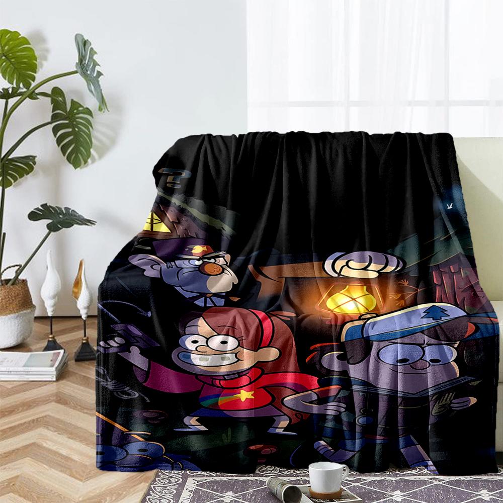 Gravity Falls Theme Printed Blanket - Perfect for Couch, Bed, Travel & Outdoor Use | Machine Washable, Cozy & Durable.