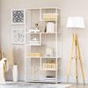 Bookcase 7-Level Storage Shelf Steel Frame Industrial Style 83 X 34 X 180 Cm Oak
