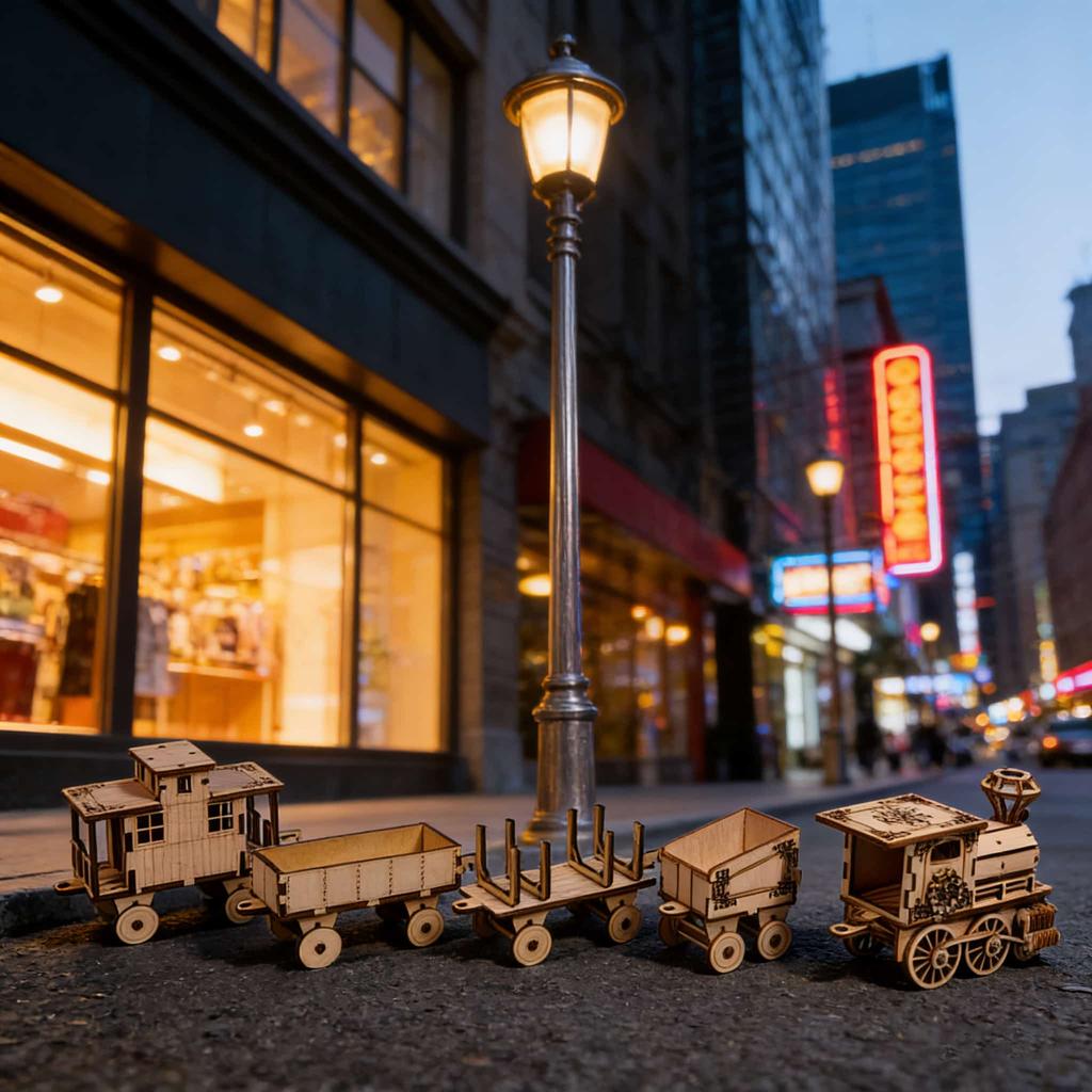 1 wooden DO-IT-YOURSELF Christmas train Imaginative 3D puzzle perfect as a holiday Present Plus home decoration