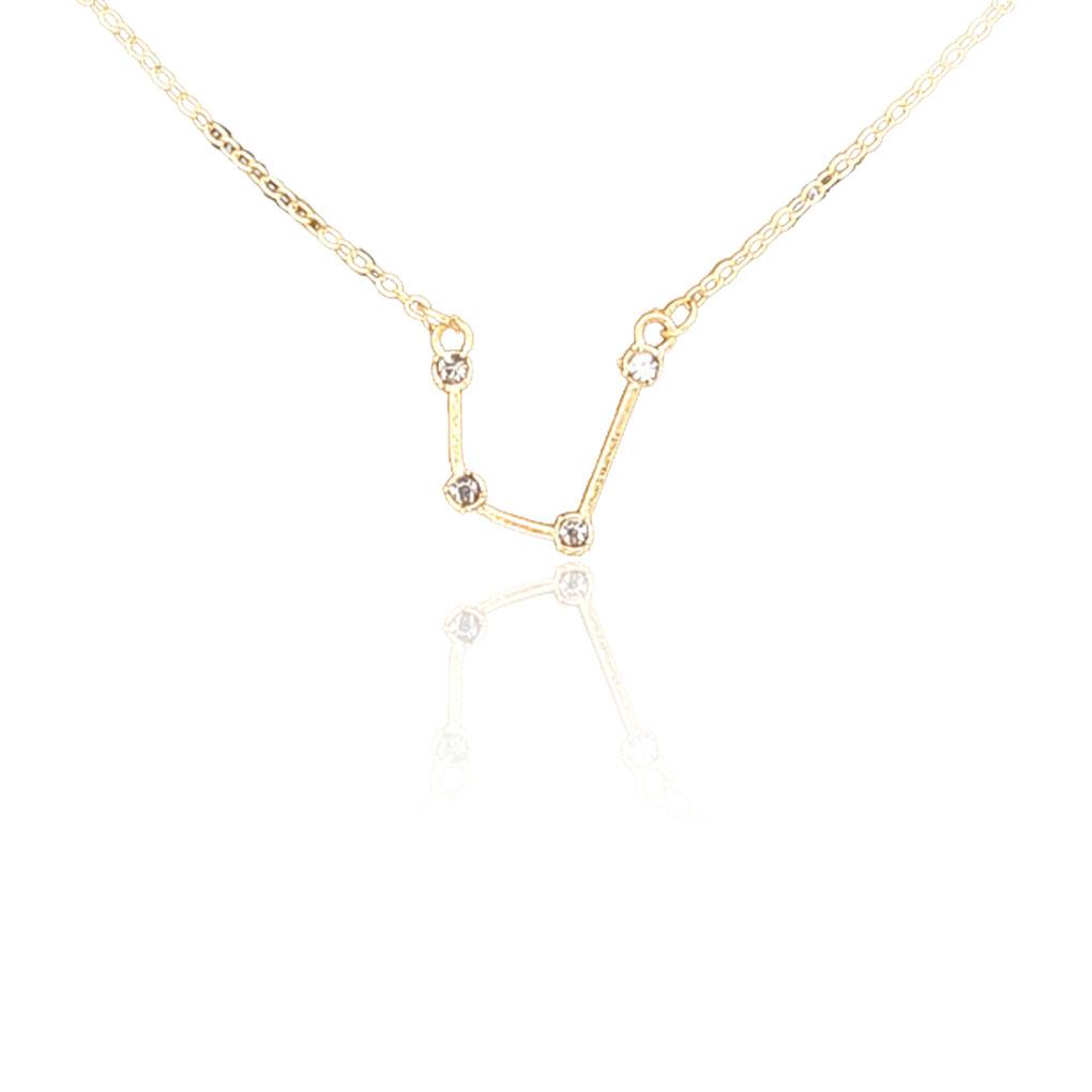 Ins Twelve Chic Friendship Necklace Sign Chain Jewelry Creative Charm Pendant DIY Rhinestone Zodiac for Lover Festival Gifts