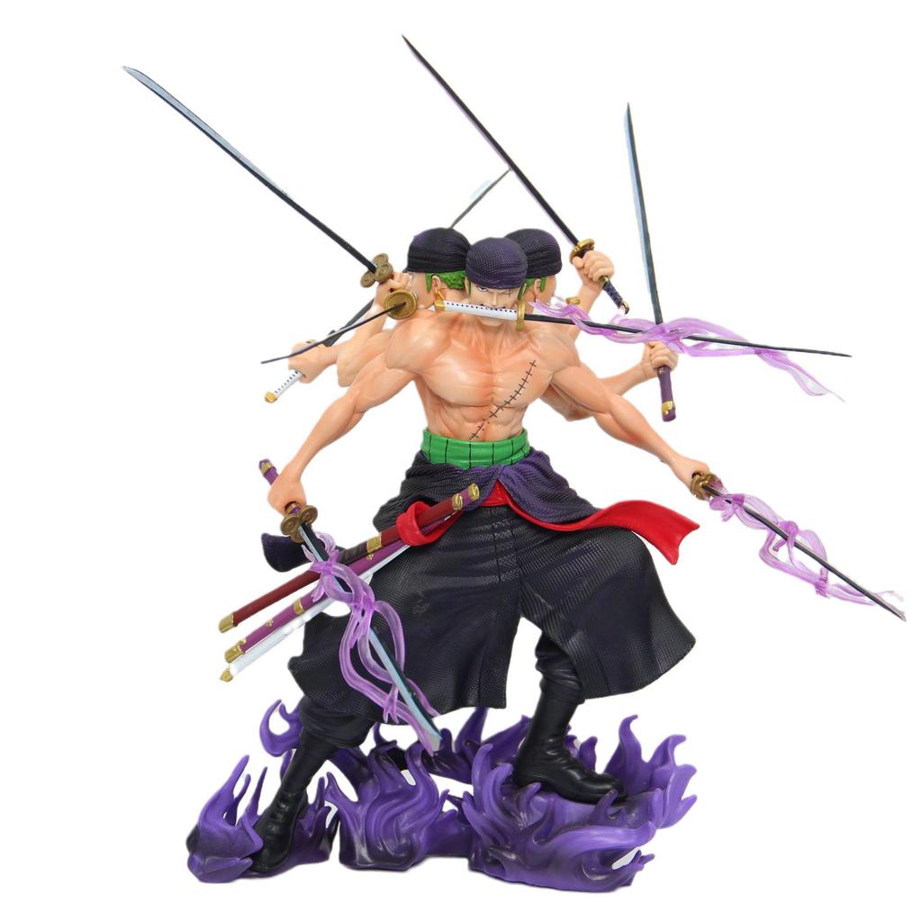 One Piece Three-Headed Zoro Enma Figure Model Anime Ornament