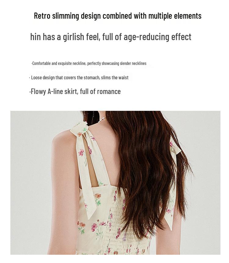 Women's Summer Pink Mori Style Sleeveless Long Camisole Dress - Fairy Beach Vacation