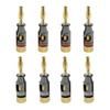 8PCS 4mm Banana Plug Spiral Type Adapter Electronic Connector Screw Stereo Speaker Audio Copper Terminal