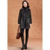 Kebeier Women's Elegant Thickened Faux Fur Mid-length Coat