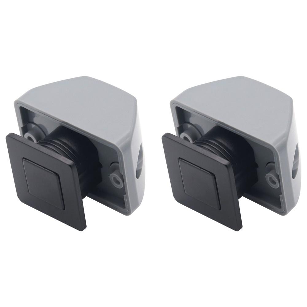 Square Button lock+Fixed Screw 15mm For RV Drawer Cupboard Door Caravan Cabinet
