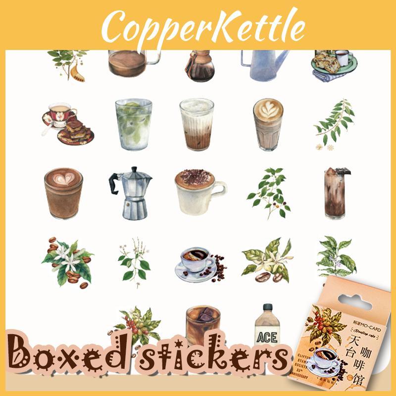 Stunning 46 Pcs Coffee Pattern Scrapbook Journal Stickers For Personalized Notebook Decoration