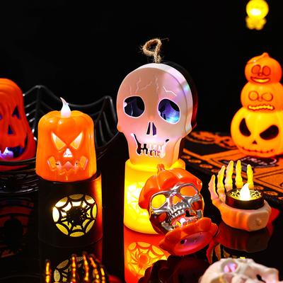 Creative Halloween Pumpkin LED Night Light Haunted House Horror Props Halloween Party Home Indoor Decoration Supplies Gifts