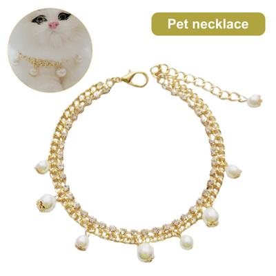 Collar para Perro Mascota Adorno de Perlas Falsas Decorativo Antidescoloración Pedrería Incrustada Perro Mascota Gatos