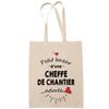 Tote bag - PLANETEE - Tote bag - Coton - Imprimé en France - Cheffe de chantier adorée